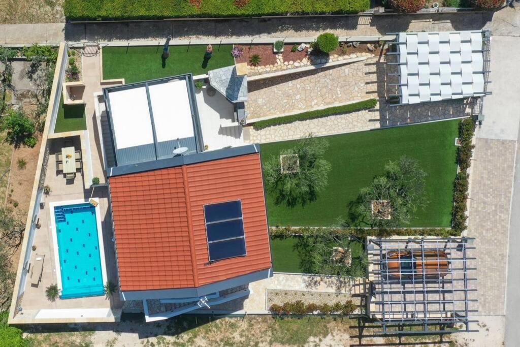 Apartment Vala, 4*, Sea View & Private Heated Pool Pridraga Luaran gambar